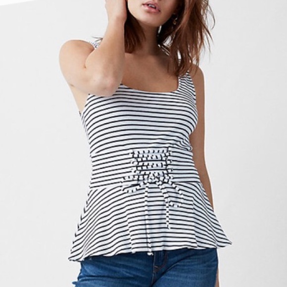 Express Tops - EUC Express ribbed corset tank